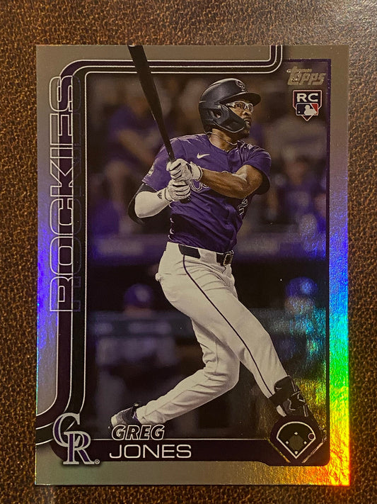 Greg Jones - 2025 Topps Series 1 - Rainbow Foil - Rockies