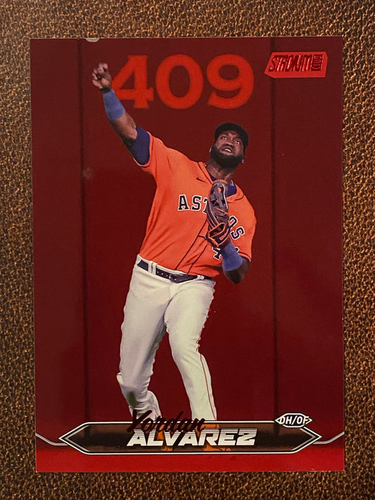 Yordan Alvarez - 2024 Topps Stadium Club - Red Foil - Astros
