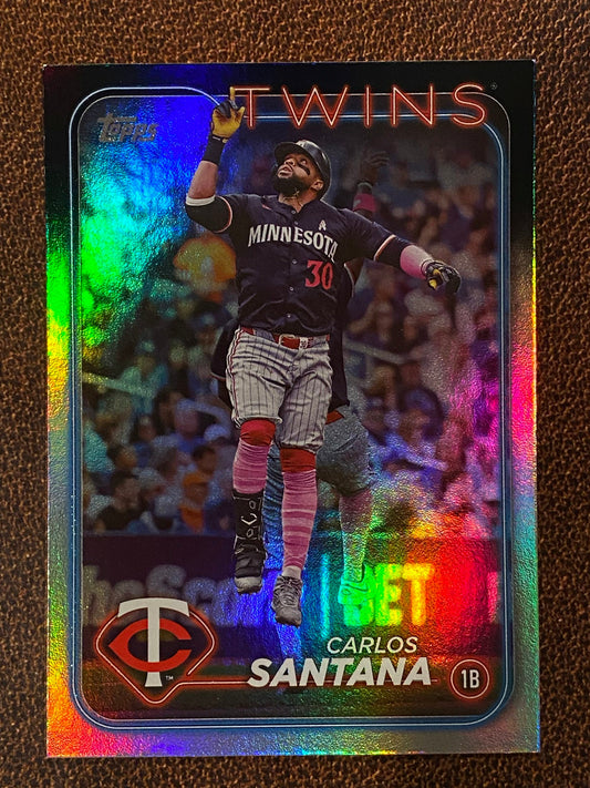 Carlos Santana - 2024 Topps Update - Rainbow Foil - Twins