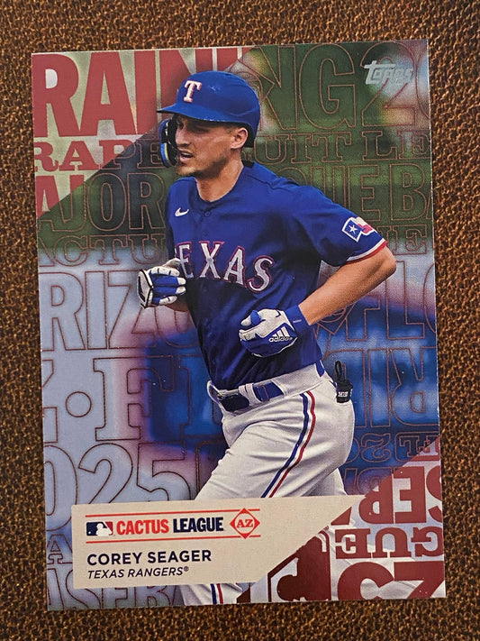 Corey Seager - 2025 Topps Series 1 - Training Ground - Rangers
