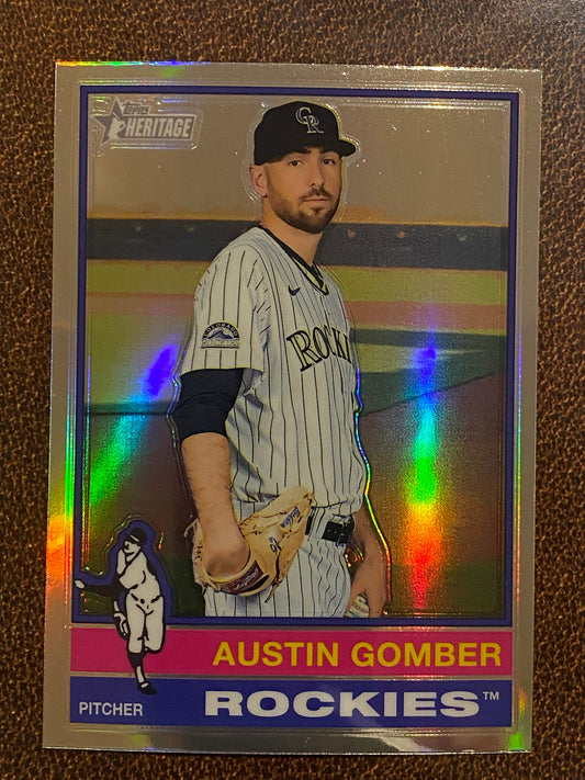 Austin Gomber - 2025 Topps Heritage - Refractor - Rockies
