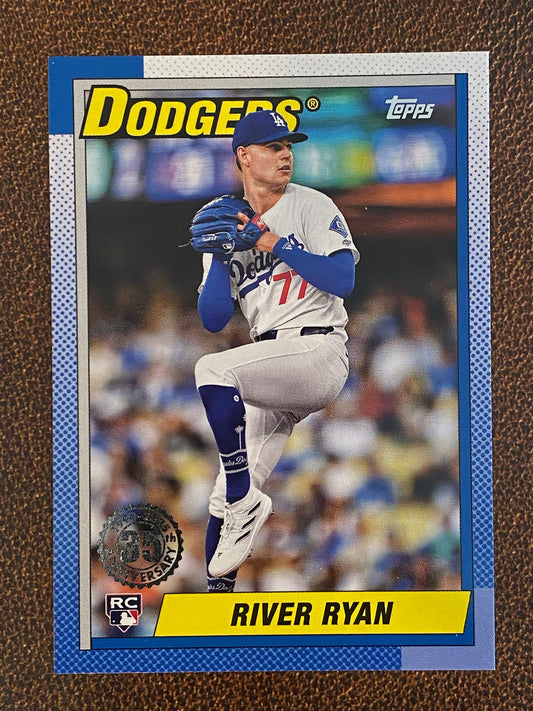 River Ryan - 2025 Topps Series 1 - 1990 Insert - Dodgers