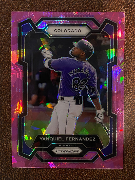Yanquiel Fernandez - 2024 Panini Prizm - Pink Ice - Rockies