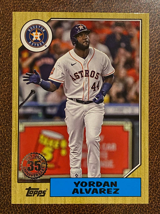 Yordan Alvarez - 2022 Topps Update - 1987 Insert - Astros