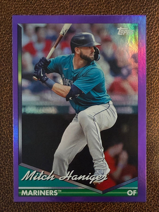 Mitch Haniger - 2024 Topps Archives - Purple Foil - Mariners