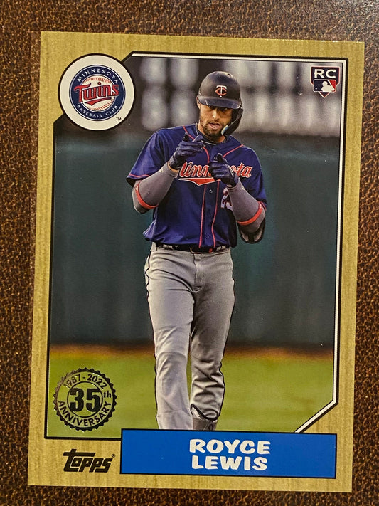 Royce Lewis - 2022 Topps Update - 1987 Insert - Twins