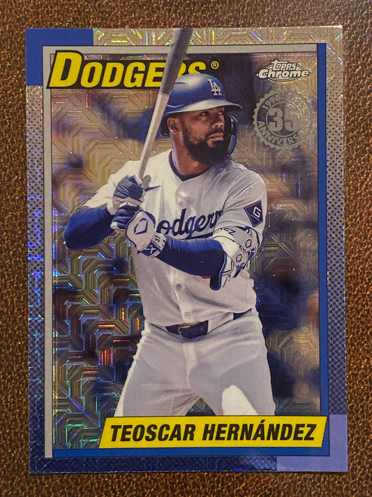 Teoscar Hernandez - 2025 Topps Series 2 - 1990 Mojo Refractor - Dodgers
