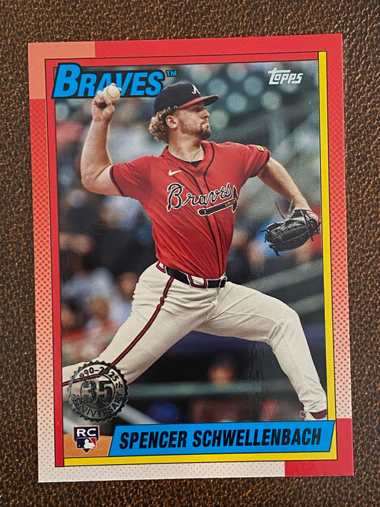 Spencer Schwellenbach - 2025 Topps Series 1 - 1990 Insert - Braves