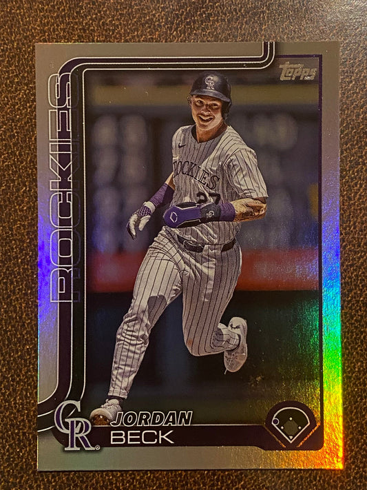 Jordan Beck - 2025 Topps Series 1 - Rainbow Foil - Rockies