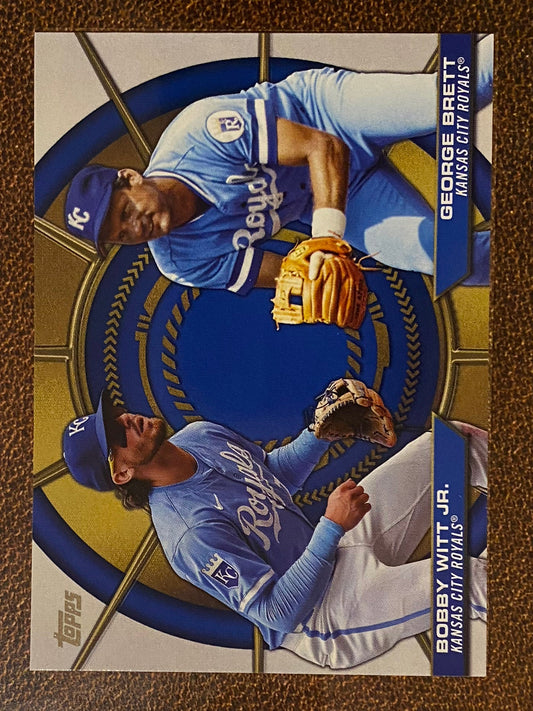 George Brett/Bobby Witt Jr. - 2025 Topps Series 2 - Dynamic Duo Insert - Royals