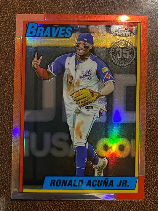 Ronald Acuna Jr. - 2025 Topps Chrome - 1990 Insert - Braves
