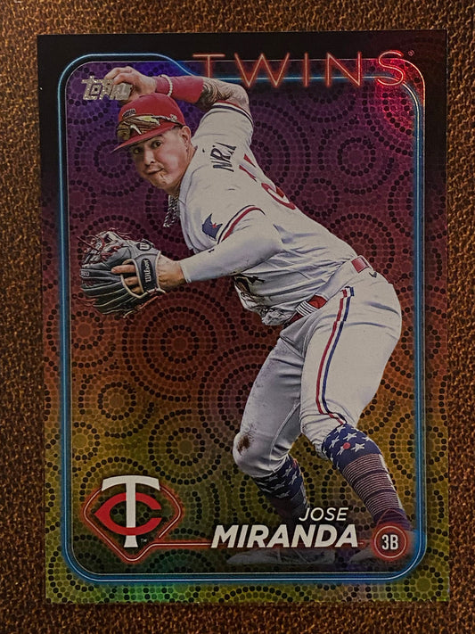 Jose Miranda - 2024 Topps Series 2 - Holiday Parallel - Twins