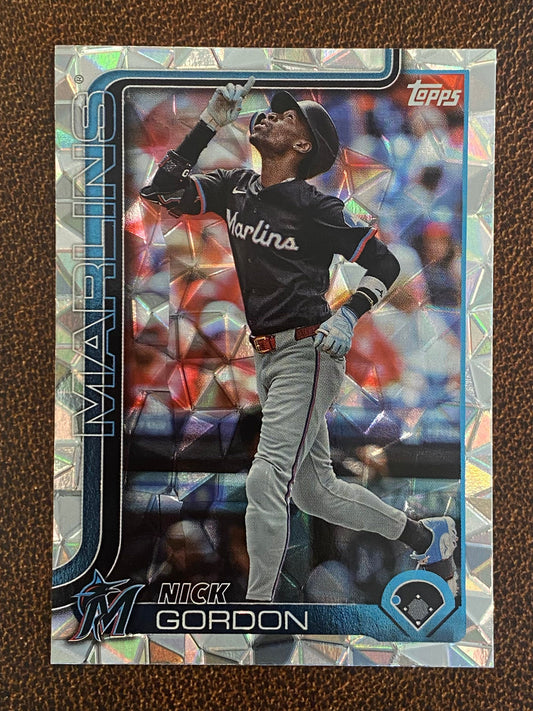 Nick Gordon - 2025 Topps Series 1 - Diamante - Marlins
