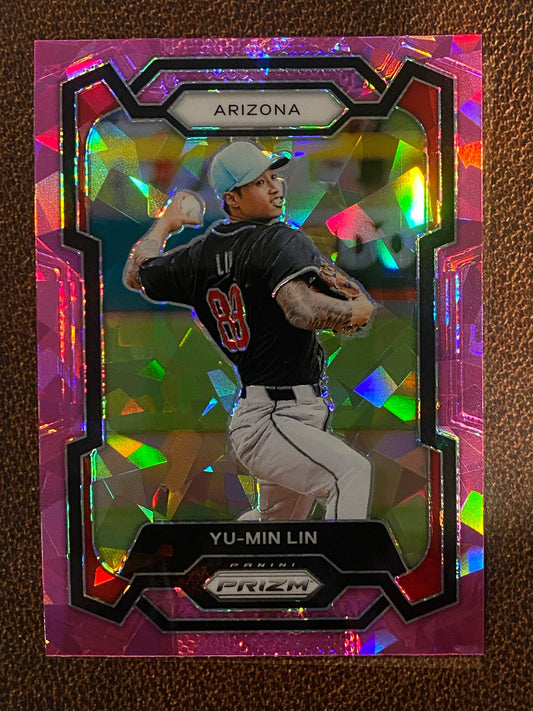 Yu Min Lin - 2024 Panini Prizm - Pink Ice - Diamondbacks