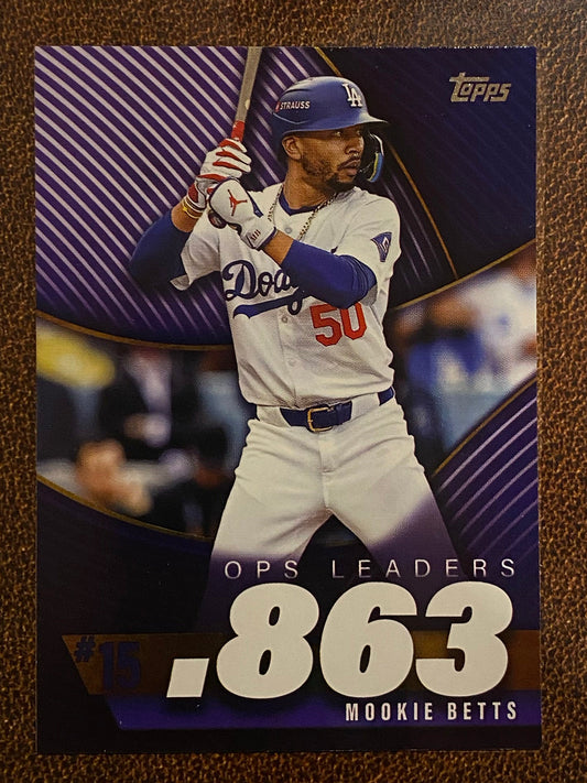 Mookie Betts - 2025 Topps Series 2 - OPS Leaders Insert - Dodgers
