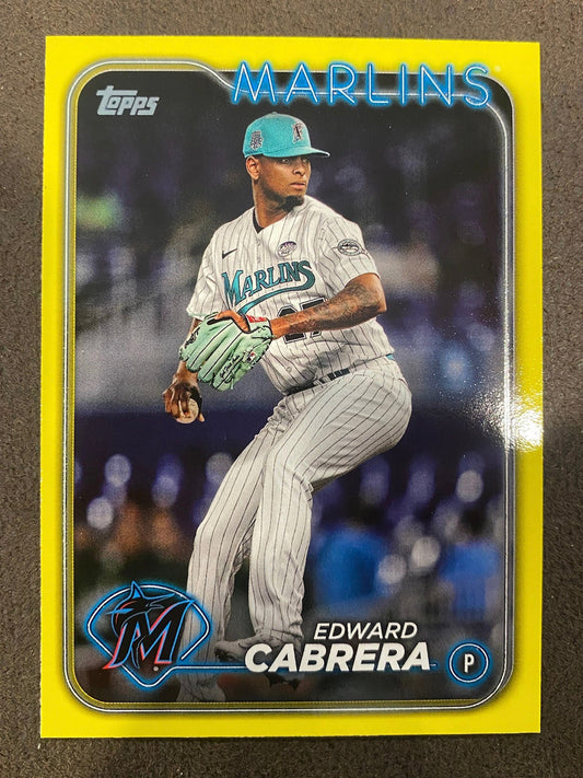 Edward Cabrera - 2024 Topps Series 2 - Yellow Parallels - Marlins