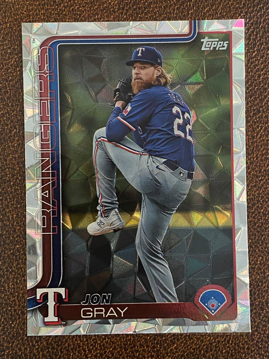 Jon Gray - 2025 Topps Series 1 - Diamante - Rangers