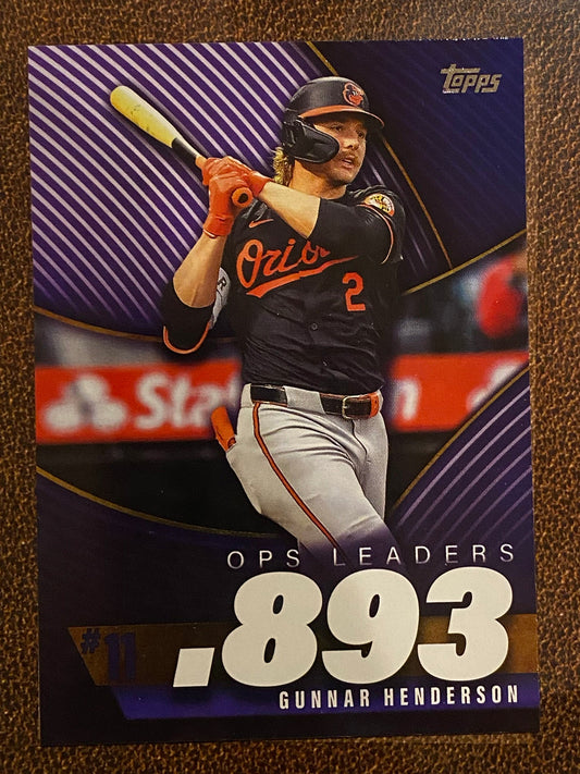 Gunnar Henderson - 2025 Topps Series 2 - OPS Leaders Insert - Orioles
