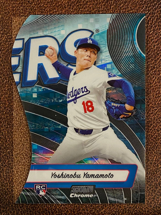 Yoshinobu Yamamoto - 2024 Topps Stadium Club - Triumvirates Die Cut - Dodgers