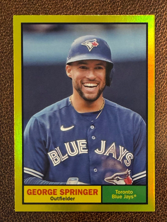 George Springer - 2024 Topps Archives - Yellow Foil - Blue Jays