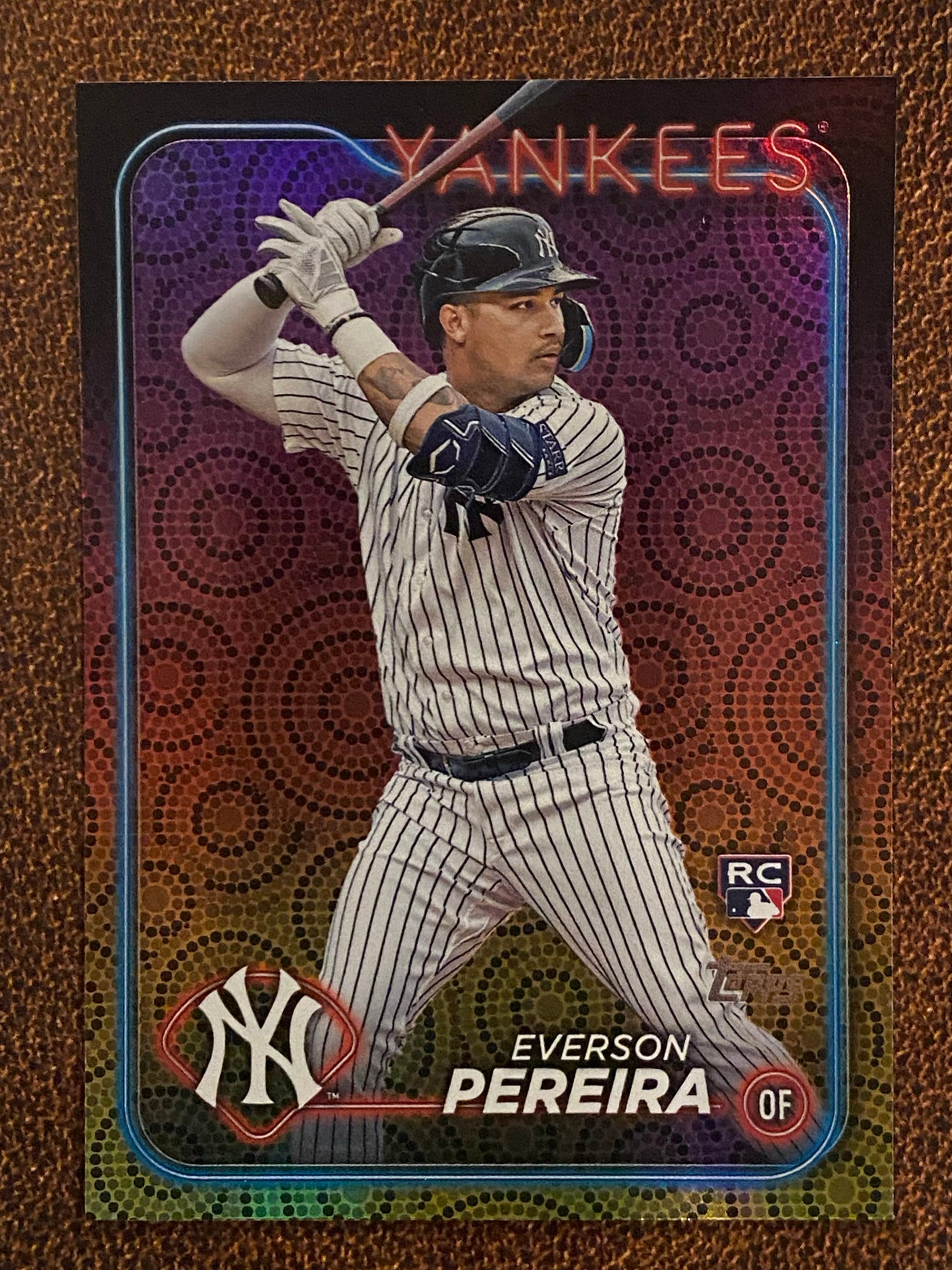 Everson Pereira - 2024 Topps Series 2 - Holiday Parallel - Yankees 