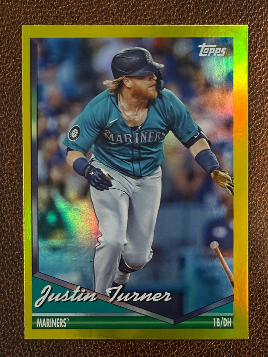 Justin Turner - 2024 Topps Archives - Yellow Foil - Mariners
