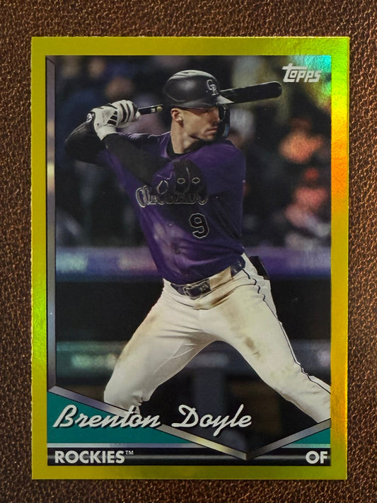 Brenton Doyle - 2024 Topps Archives - Yellow Foil - Rockies