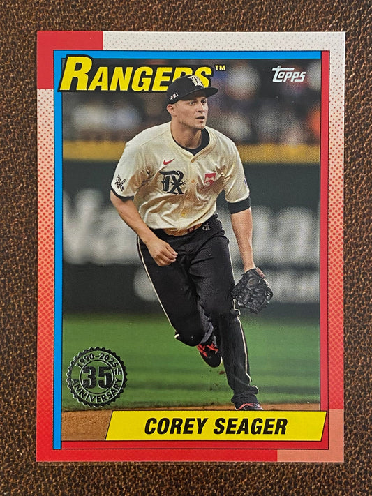 Corey Seager - 2025 Topps Series 1 - 1990 Insert - Rangers