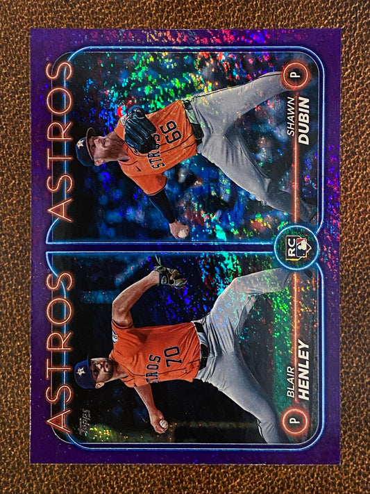 Blair Henley / Shawn Dubin - 2024 Topps Update - Purple Foil /799 - Astros