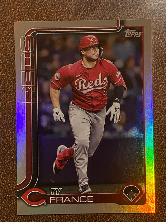 Ty France - 2025 Topps Series 1 - Rainbow Foil - Reds
