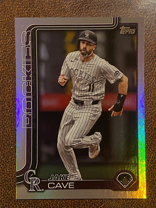 Jake Cave - 2025 Topps Series 1 - Rainbow Foil - Rockies