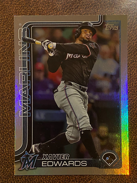 Xavier Edwards - 2025 Topps Series 1 - Rainbow Foil - Marlins