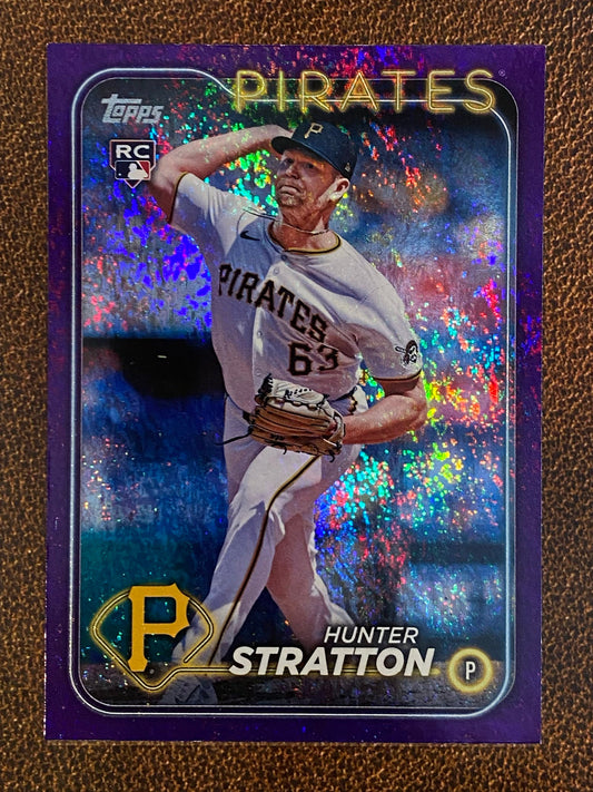 Hunter Stratton - 2024 Topps Update - Purple Foil /799 - Pirates