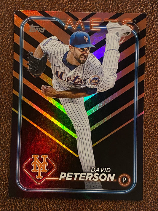 David Peterson - 2024 Topps Update - Holiday Parallel - Mets
