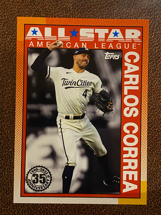Carlos Correa - 2025 Topps Series 2 - 1990 All Star Insert - Twins