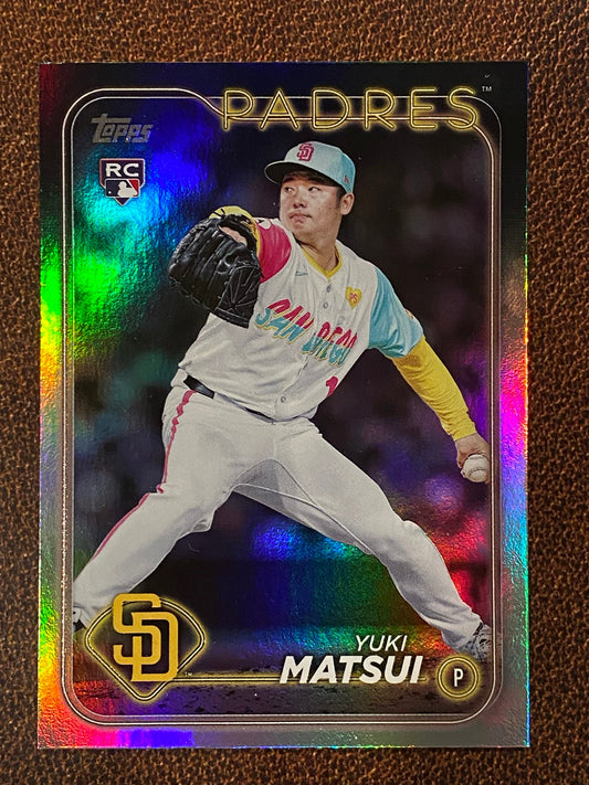 Yuki Matsui - 2024 Topps Update - Rainbow Foil - Padres