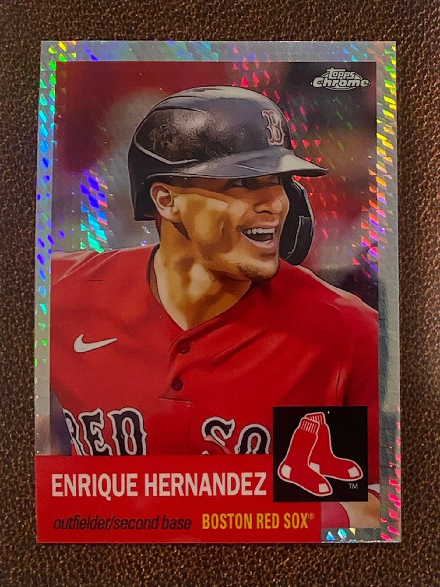 Enrique Hernandez - 2022 Topps Chrome Platinum Anniversary - Prism Refractor - Red Sox