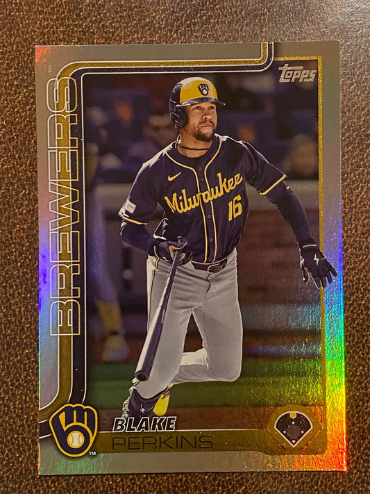 Blake Perkins - 2025 Topps Series 1 - Rainbow Foil - Brewers