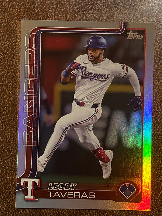 Leody Taveras - 2025 Topps Series 1 - Rainbow Foil - Rangers