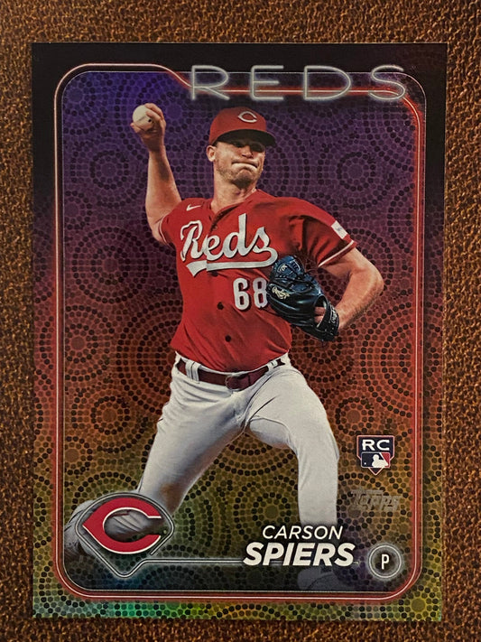 Carson Spiers - 2024 Topps Series 2 - Holiday Parallel - Reds