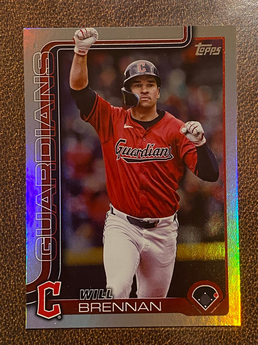 Will Brennan - 2025 Topps Series 1 - Rainbow Foil - Guardians