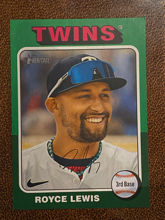 Royce Lewis - 2024 Topps Heritage High Number - Green Border - Twins
