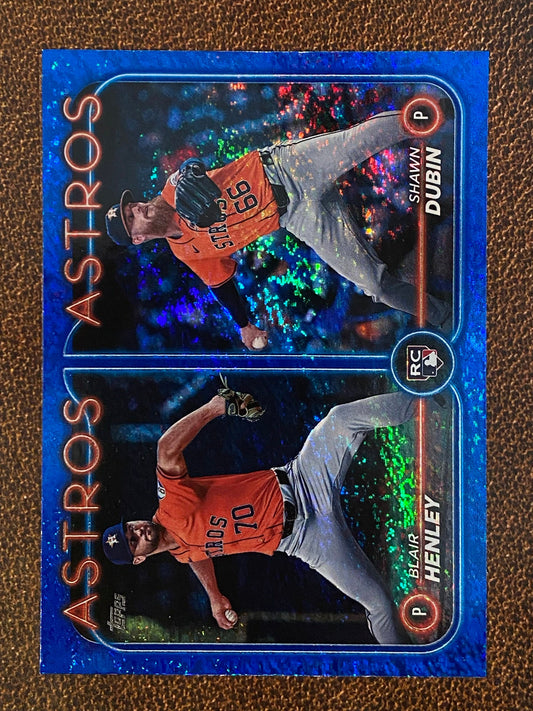 Blair Henley / Shawn Dubin - 2024 Topps Update - Blue Foil /999 - Astros