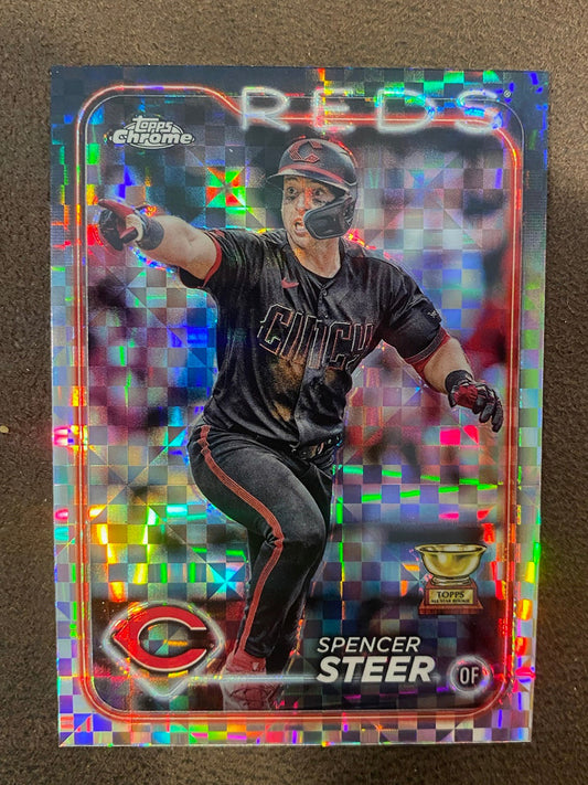 Spencer Steer - 2024 Topps Chrome - XFractors - Reds