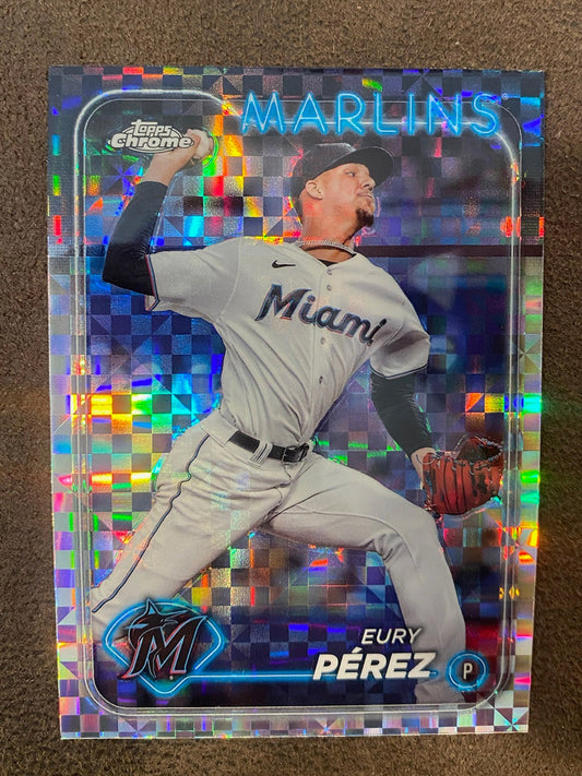 Eury Perez - 2024 Topps Chrome - XFractors - Marlins