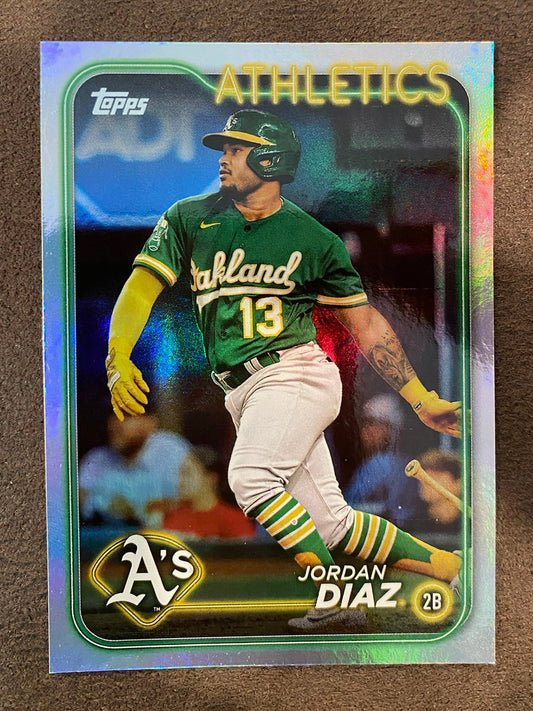 Jordan Diaz - 2024 Topps Series 2 - Rainbow Foil - Athletics