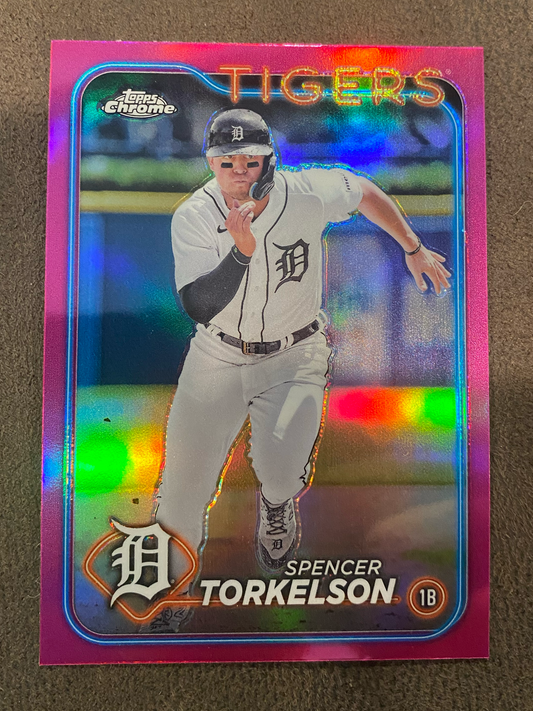 Spencer Torkelson - 2024 Topps Chrome - Pink Refractor - Tigers