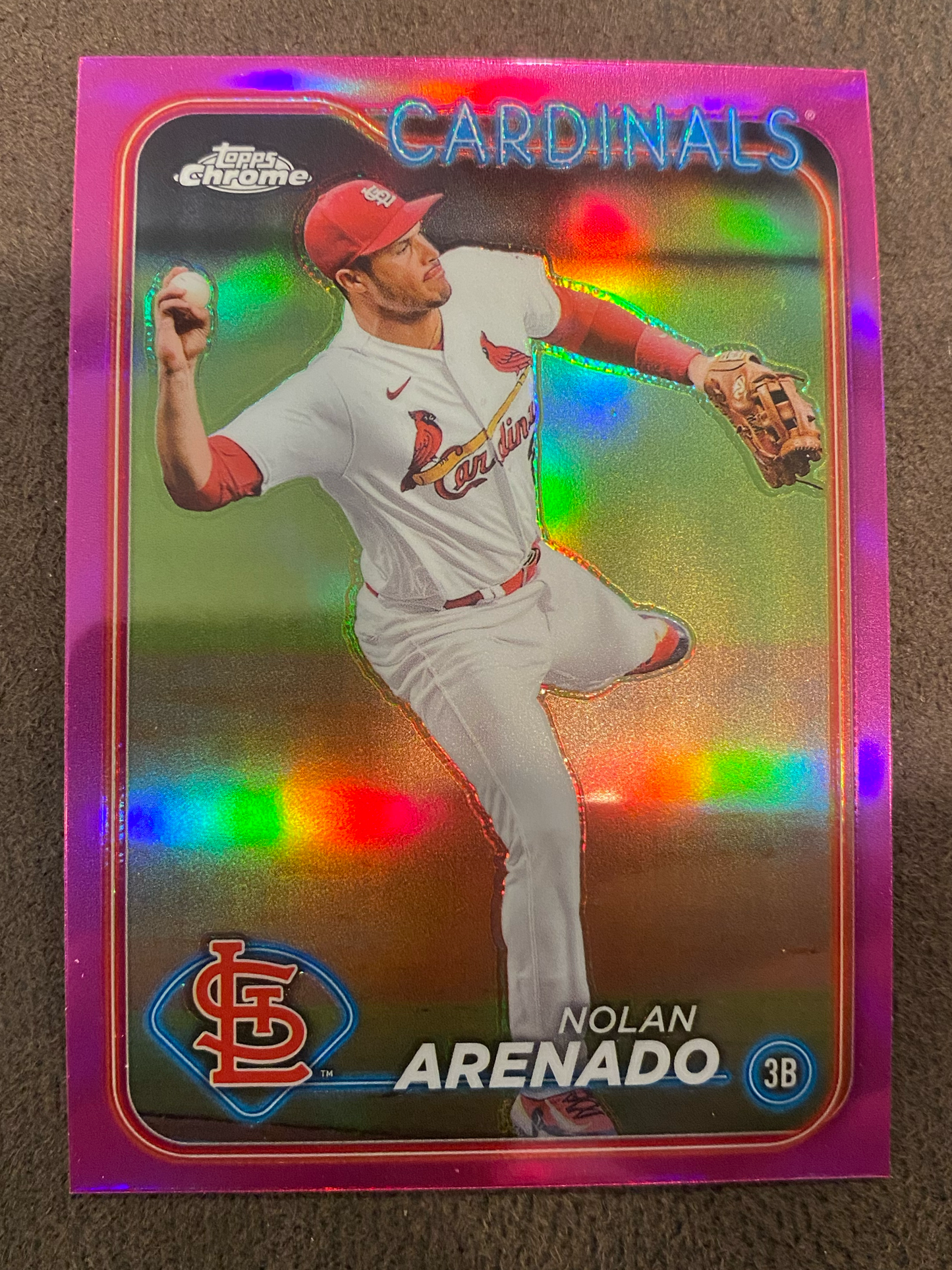 Nolan Arenado - 2024 Topps Chrome - Pink Refractor - Cardinals