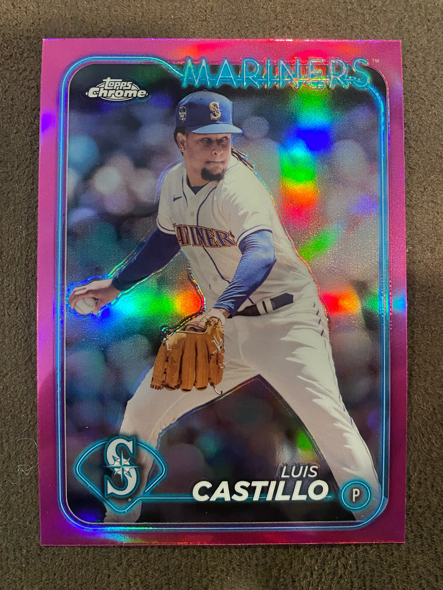 Luis Castillo - 2024 Topps Chrome - Pink Refractor - Mariners