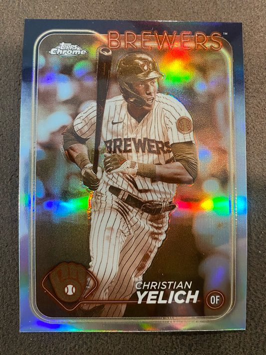 Christian Yelich - 2024 Topps Chrome - Sepia Refractor - Brewers